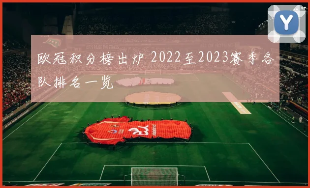 欧冠积分榜出炉 2022至2023赛季各队排名一览